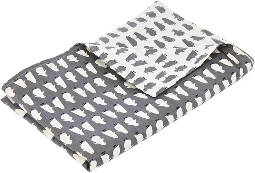 YnM Weighted Blanket Duvet Cover Penguin 41x60 Cotton Zipper Kids Removable NEW